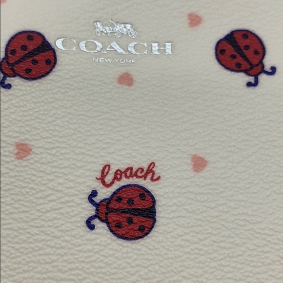 COACH Corner Zip Wristlet With Ladybug Print - Picture 15 of 16